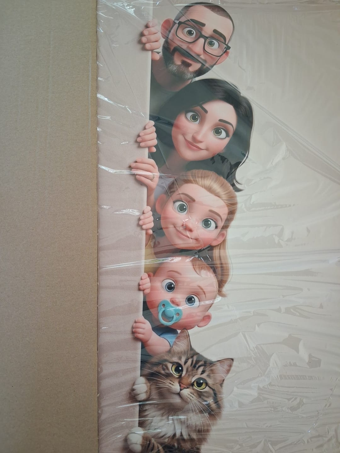Customer photo review of Toile personnalisée - Animé derrière le mur
