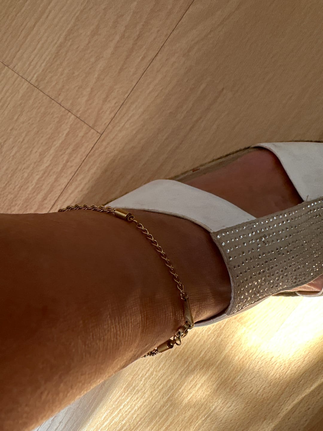 Customer photo review of Multicolour Bead Anklet