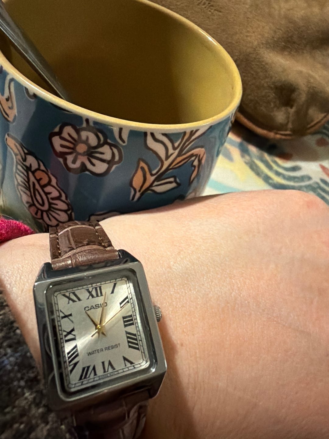 Customer photo review of Reloj Casio Tank Análogo LTP-V007L-9BUDF Cuero Dial Champaña