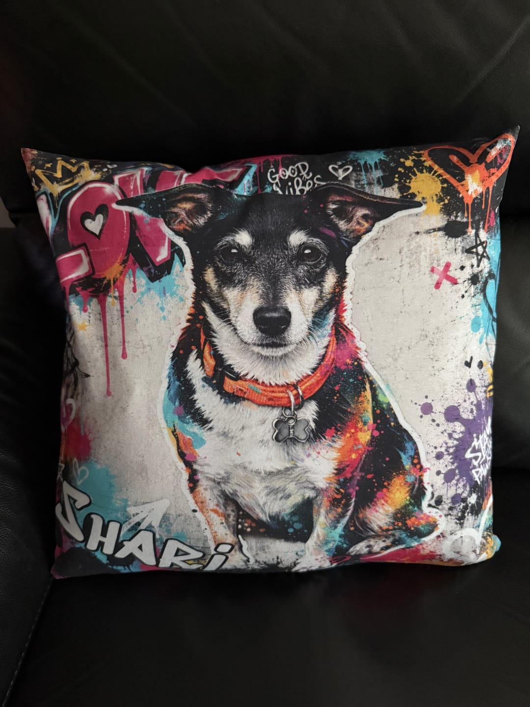 Customer photo review of Dein Haustier als Kissen - Graffiti
