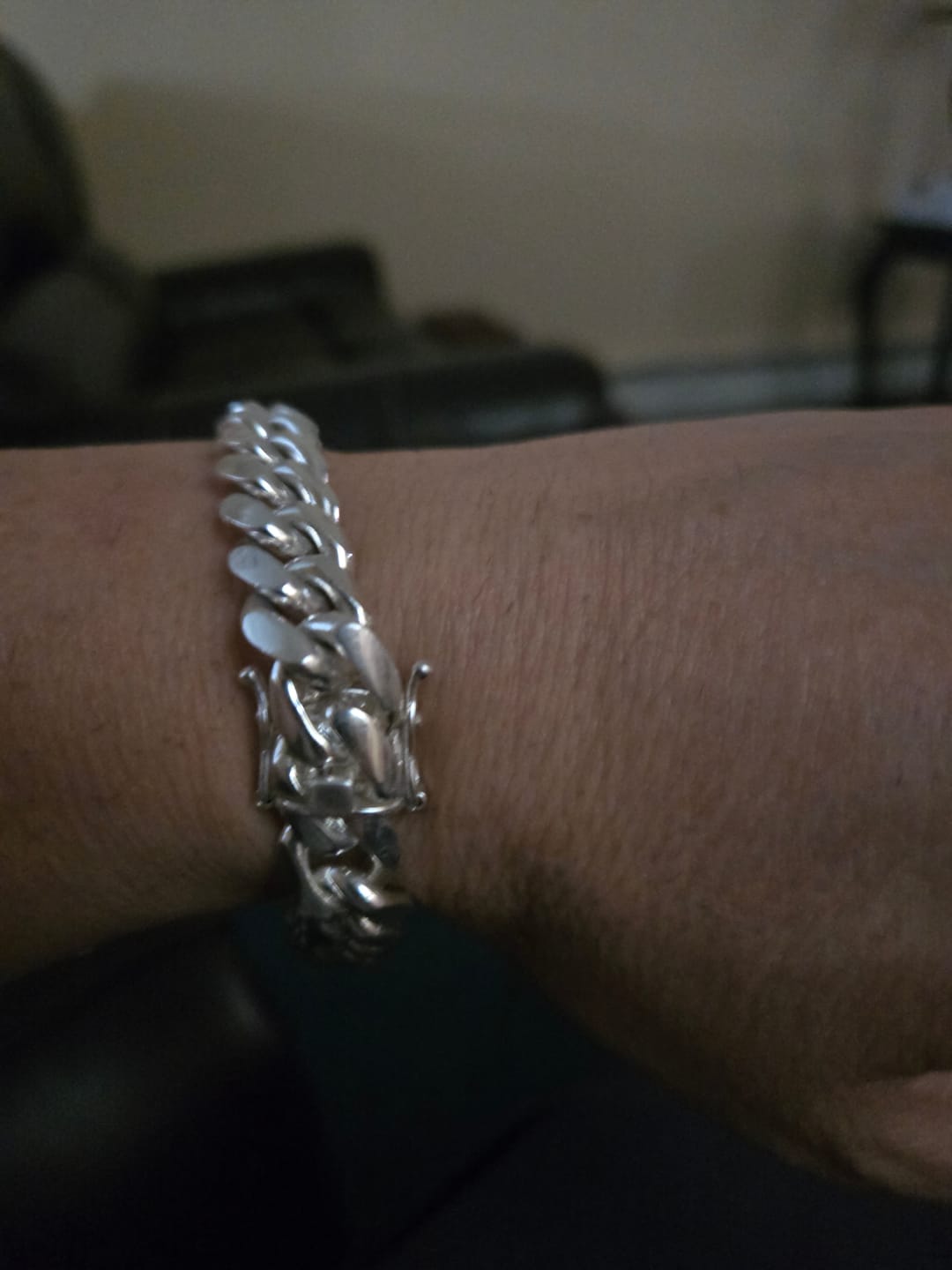Customer photo review of Miami Cuban Box Lock Bracelet