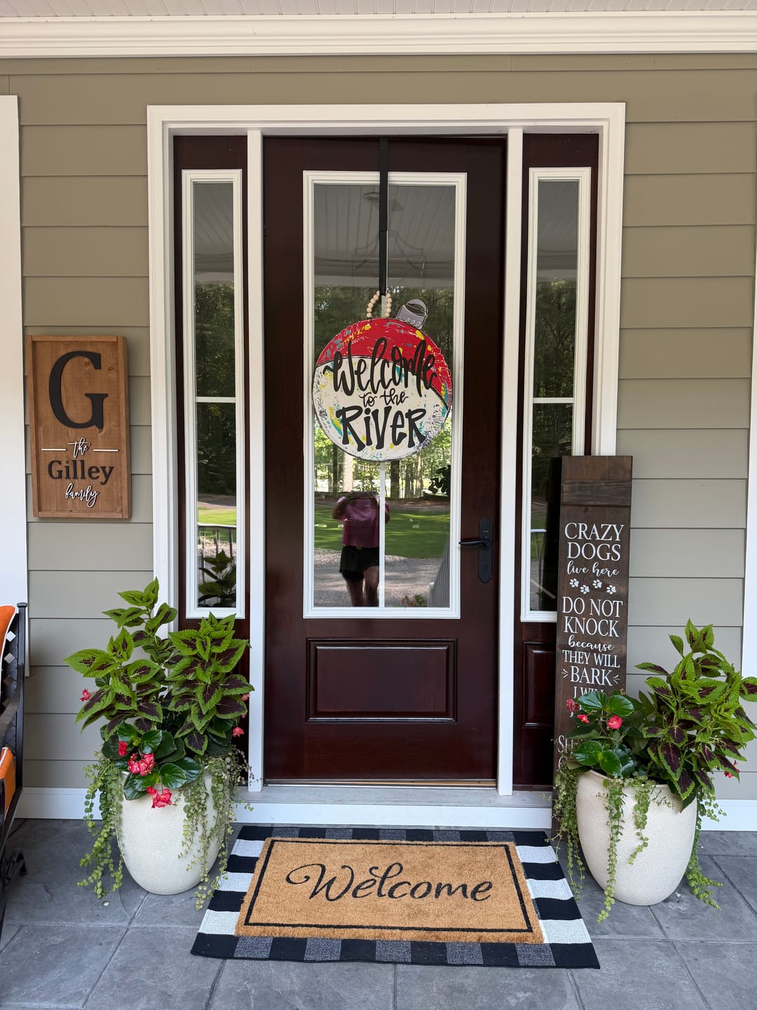 Customer photo review of Welcome to the River Bobber Door Hanger