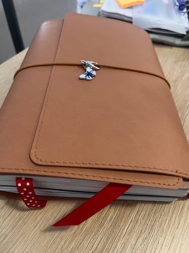 Customer photo review of Refillable Folio in Saddle Brown