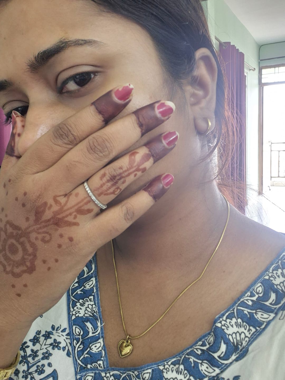 Customer photo review of Waterdrop Hoop Earrings