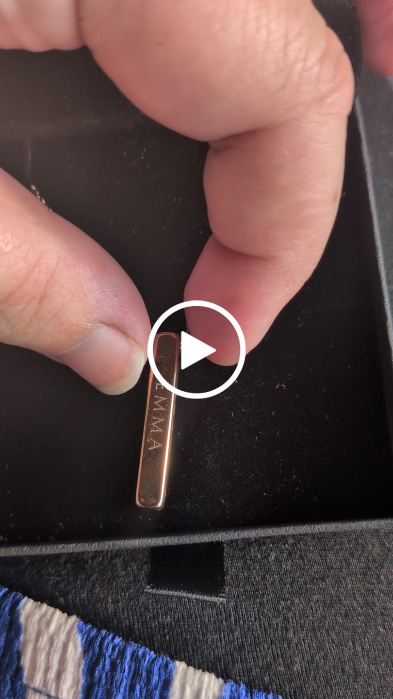 Customer video review of Back Engravement