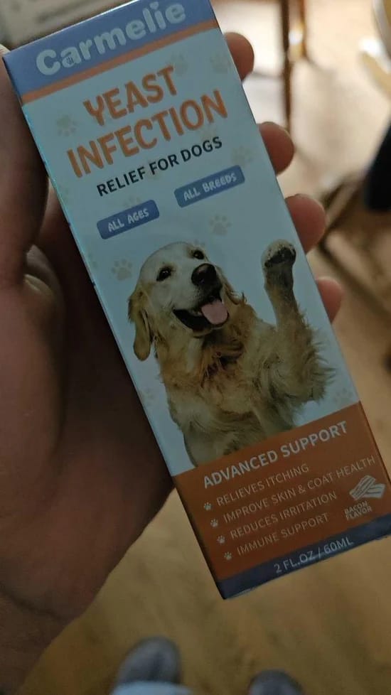 Customer photo review of Fórmula Veterinaria Natural para Eliminar Hongos en Perros