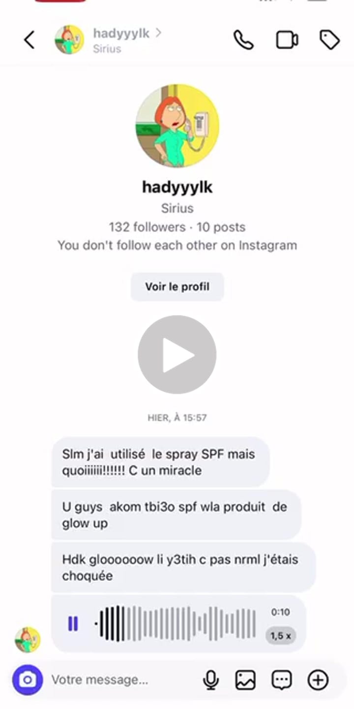 Customer video review of Spray protecteur SPF 50