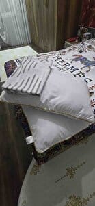 Customer photo review of 2 Adet Doğal Boncuk Kuzu Yünü Yastık 50x70 cm 2x1000 GR Merinos Kuzu Yünü