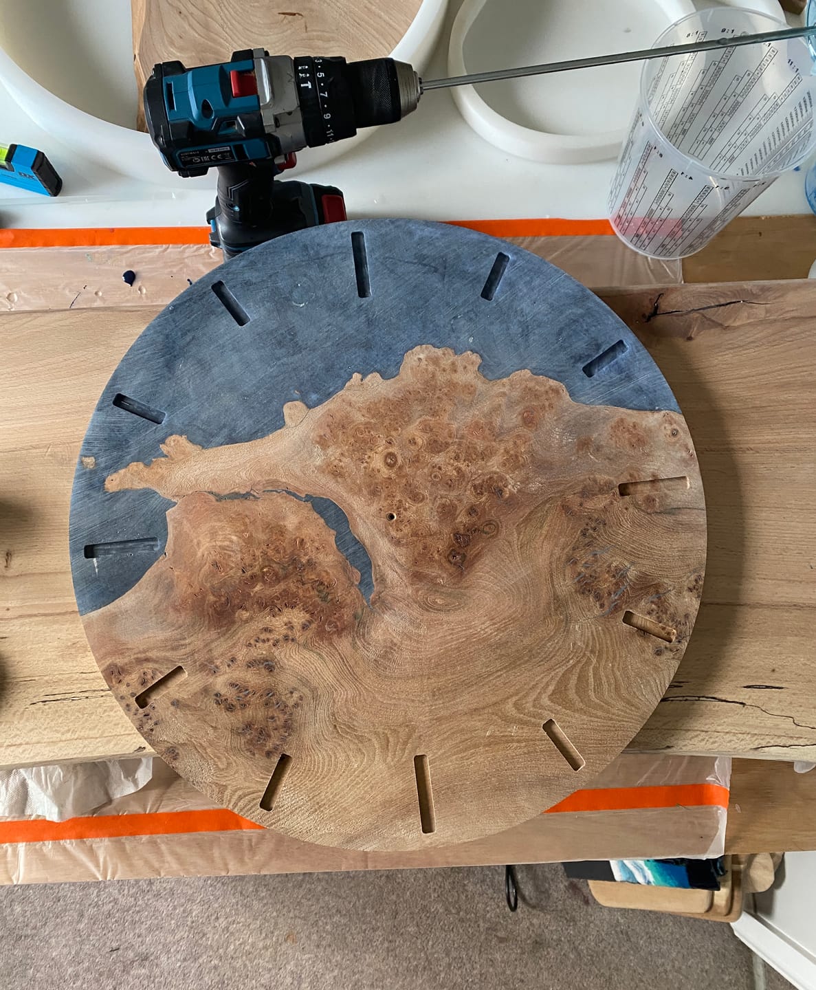 Customer photo review of 18" Circle + Clock Dials Style 2 Acrylic Router Template