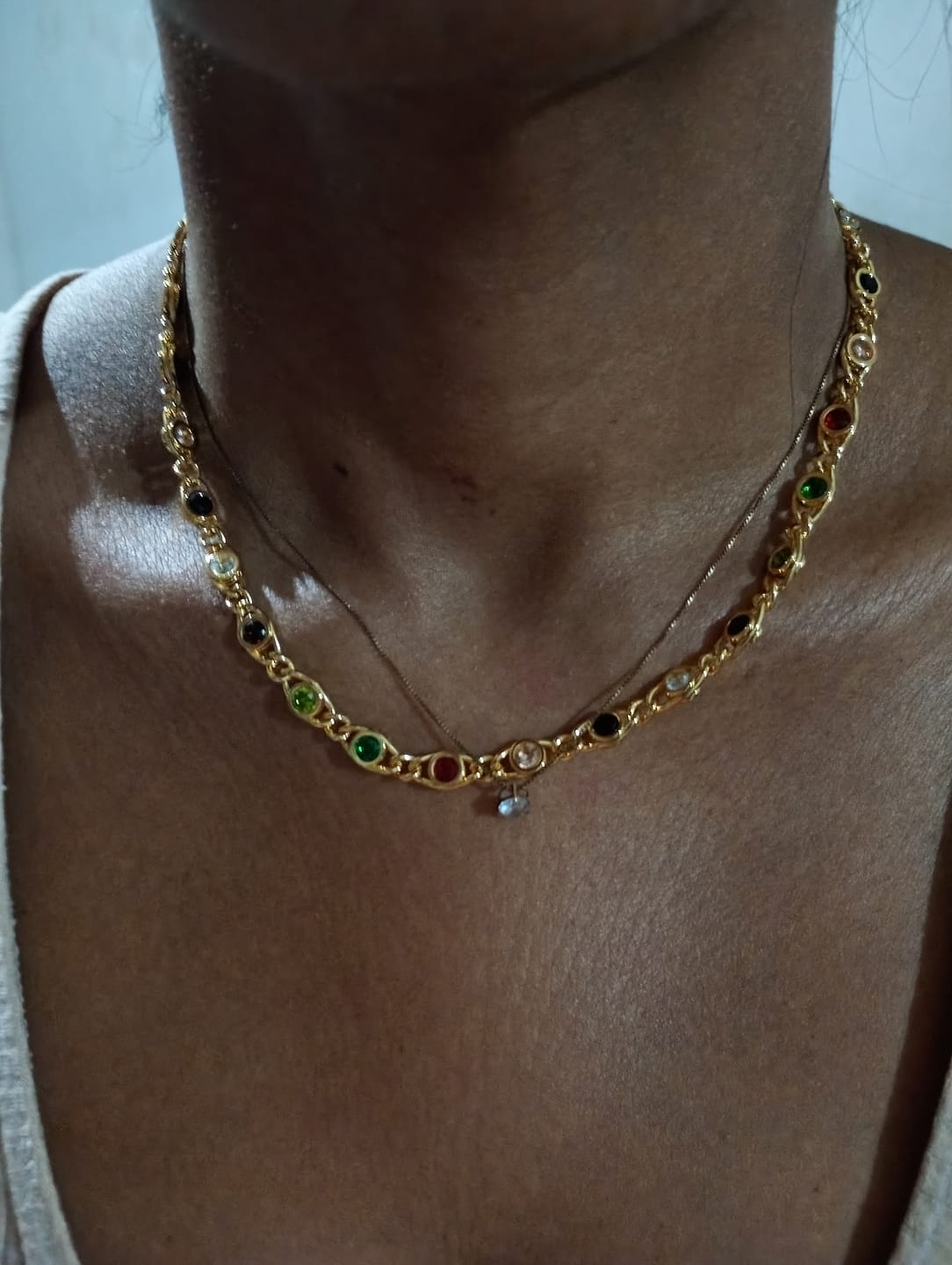 Customer photo review of Colar Imperial Pedra Zircônia Banhado em Ouro 18K
