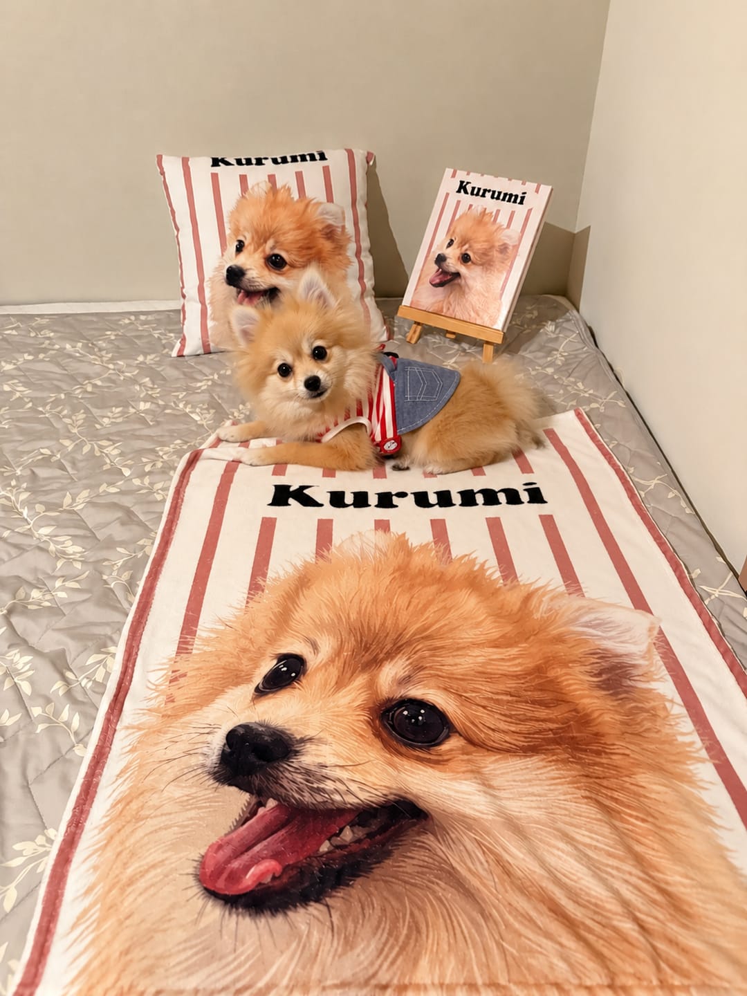 Customer photo review of Petcanva©オーダーメイド ペット似顔絵【3点セット】