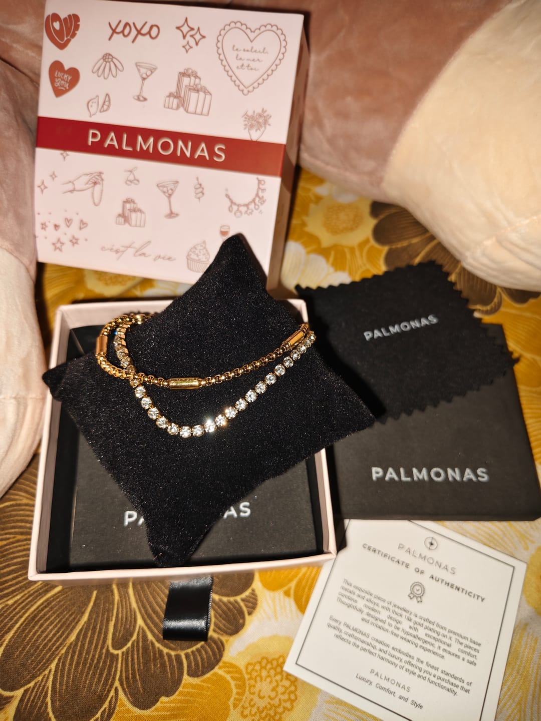 Customer photo review of Golden Glamour Layered Bracelet