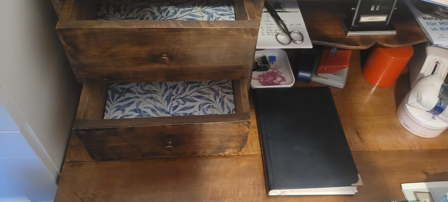 Customer photo review of Blue WILLOW William Morris | Scented Drawer Liners in 2 Fragrances.