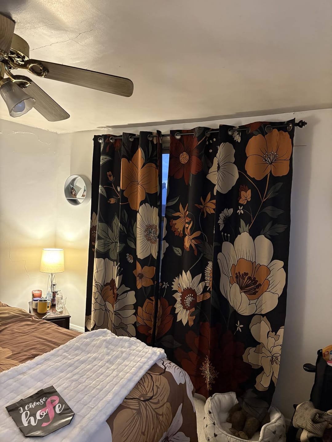 Customer photo review of Hannah Floral Blackout Curtains (2 Panels)