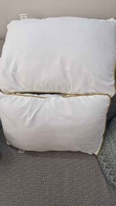 Customer photo review of 2 Adet Doğal Boncuk Kuzu Yünü Yastık 50x70 cm 2x1000 GR Merinos Kuzu Yünü