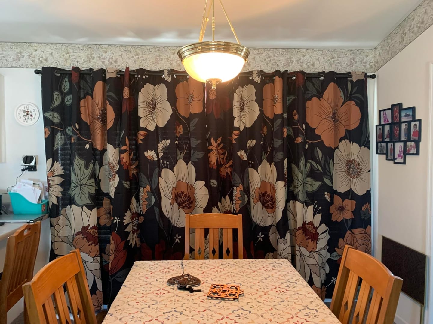 Customer photo review of Hannah Floral Blackout Curtains (2 Panels)