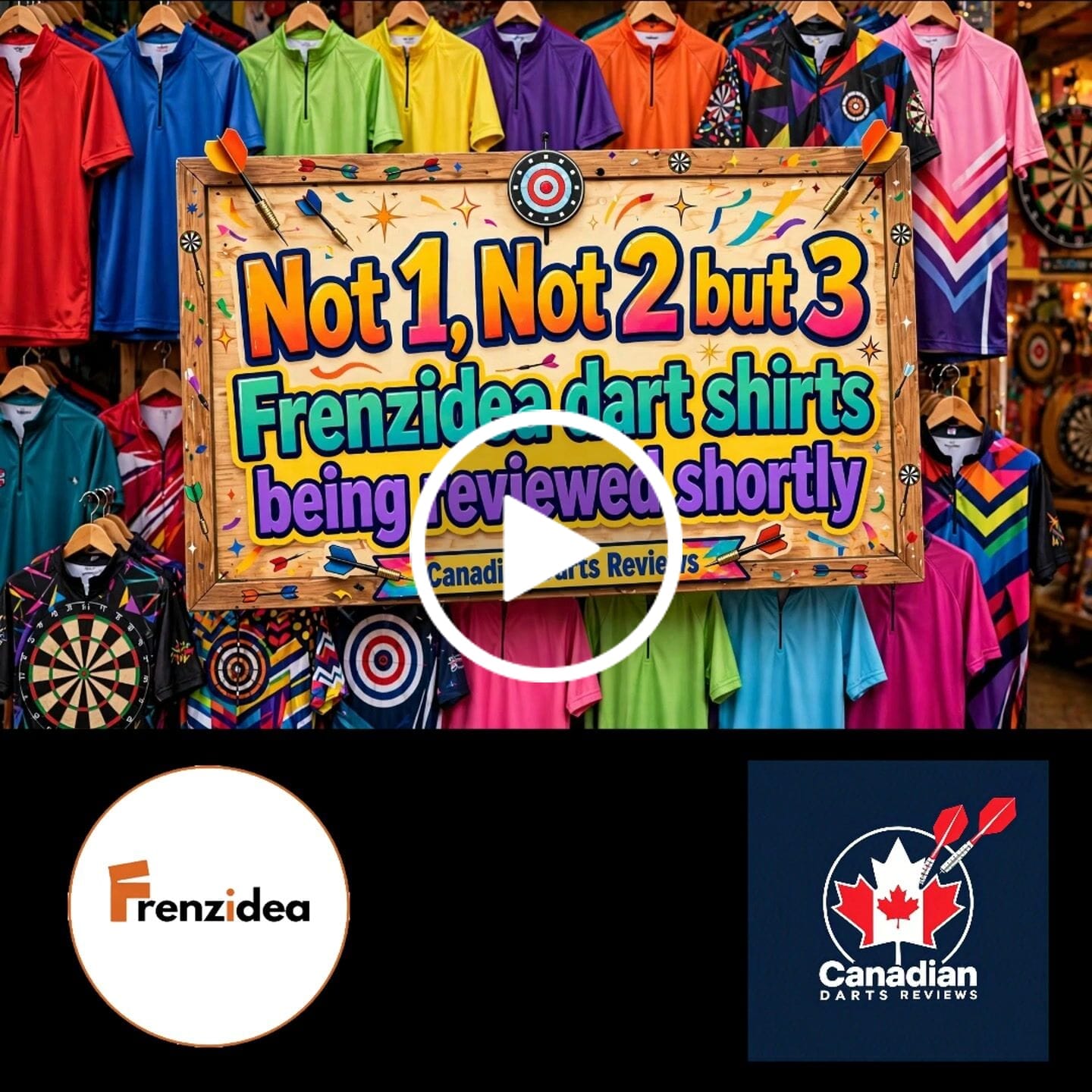 Customer video review of Frenzidea Custom Shirt for Canadian-Darts Reviews-Sorry