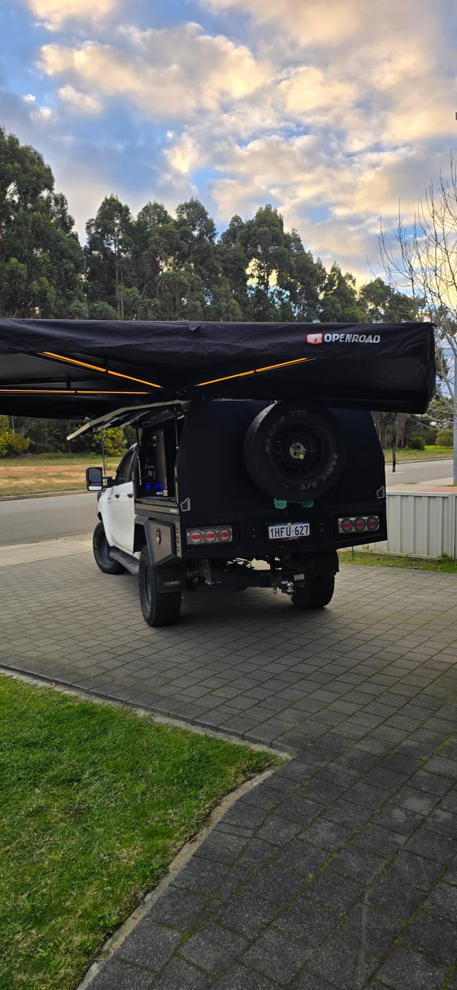 Customer photo review of OPENROAD  270 Free Standing Awning for Camping