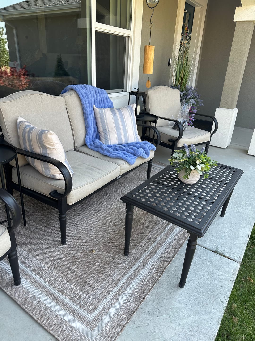 Customer photo review of Hugs Light Caribbean Blue Blanket