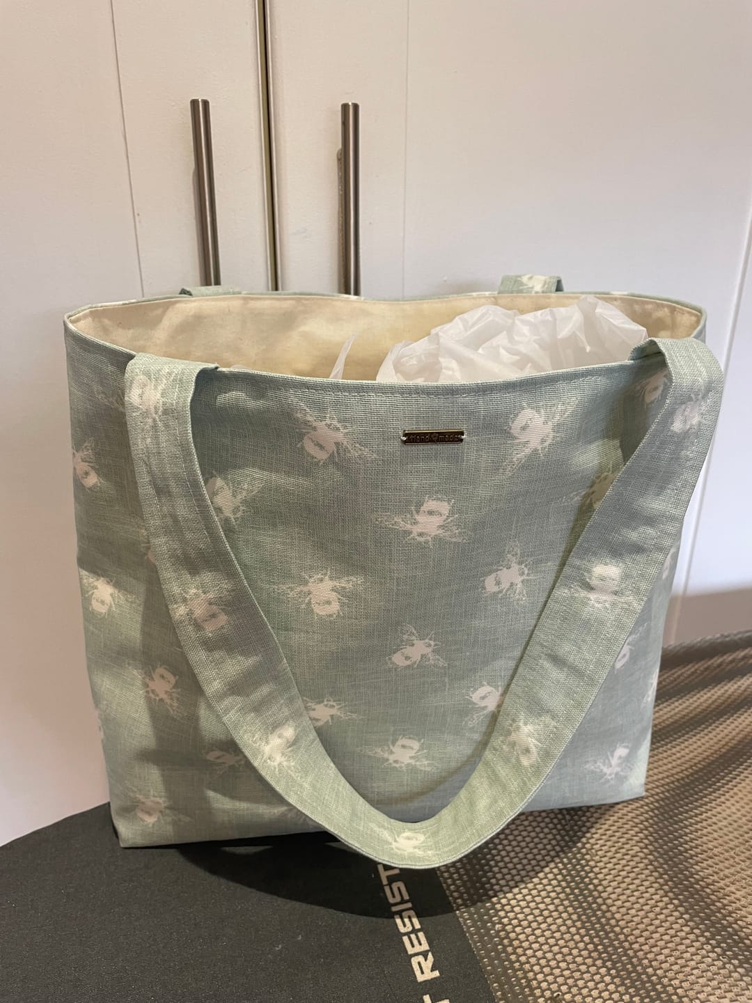 Customer photo review of Soft Bees Cotton Canvas Fabric