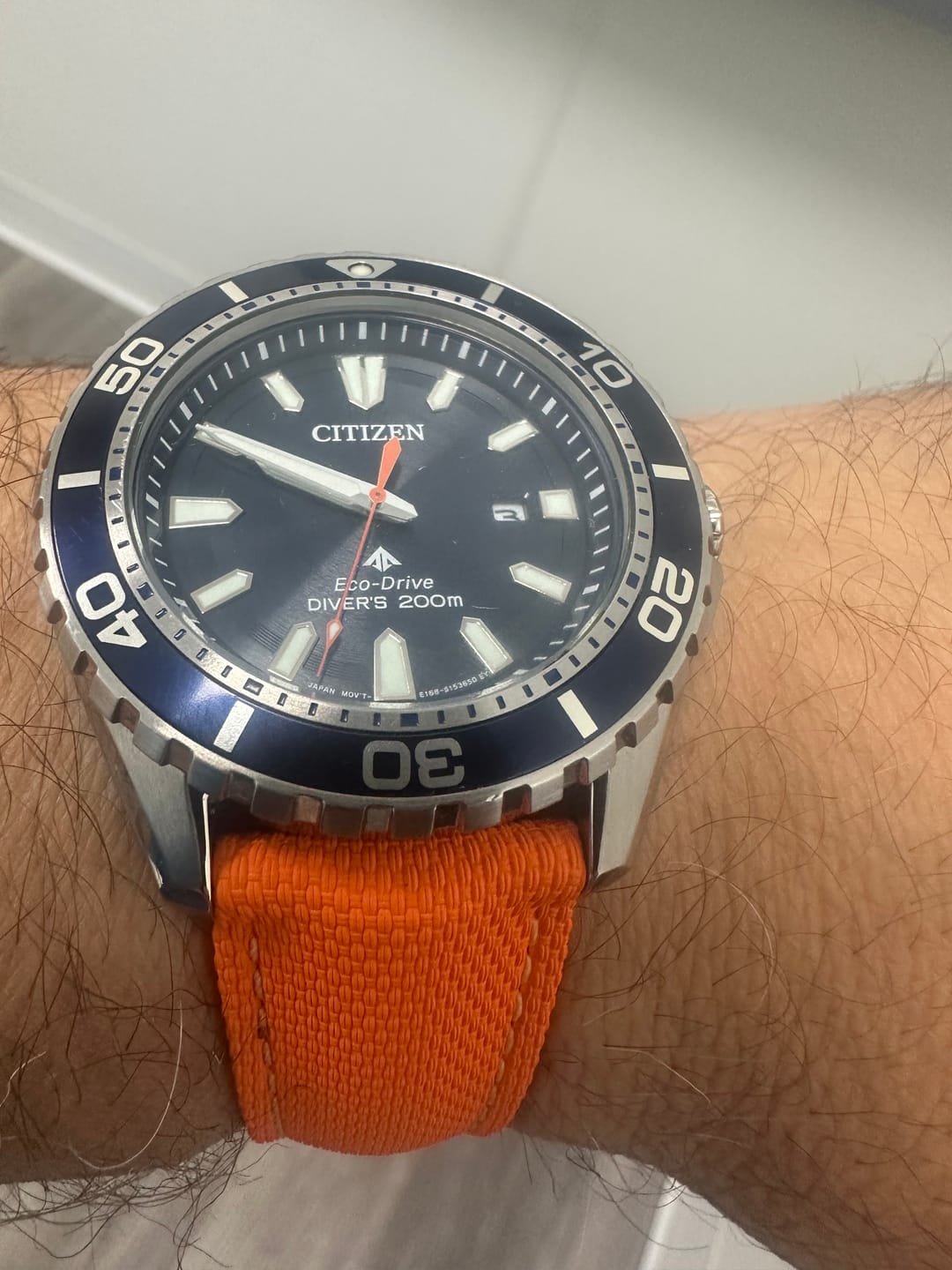 Customer photo review of Sailcloth Rubber Buckle - Orange/White