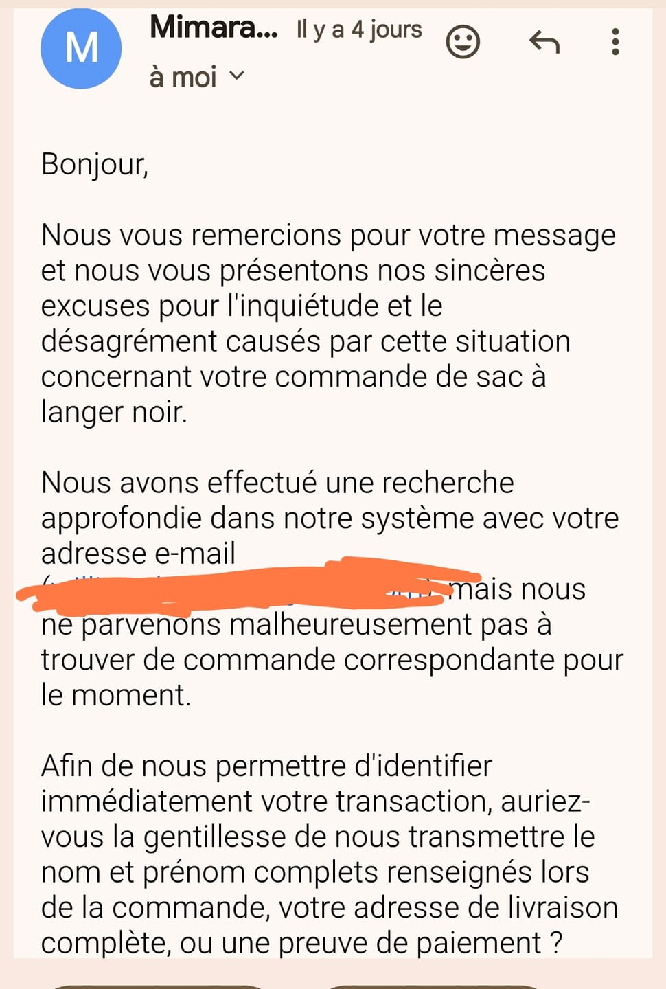 Customer photo review of Le Sac à langer Mimara