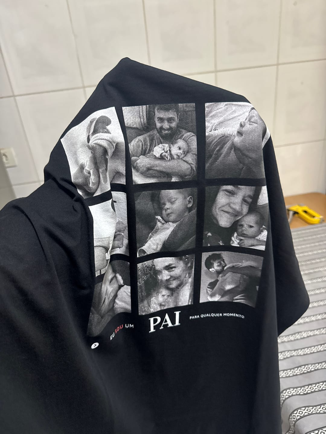 Customer photo review of Camiseta personalizada dia dos Pais - PAI PARA TODO MOMENTO - Algodão Peruano