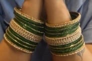 Customer photo review of Green Stone Bangle