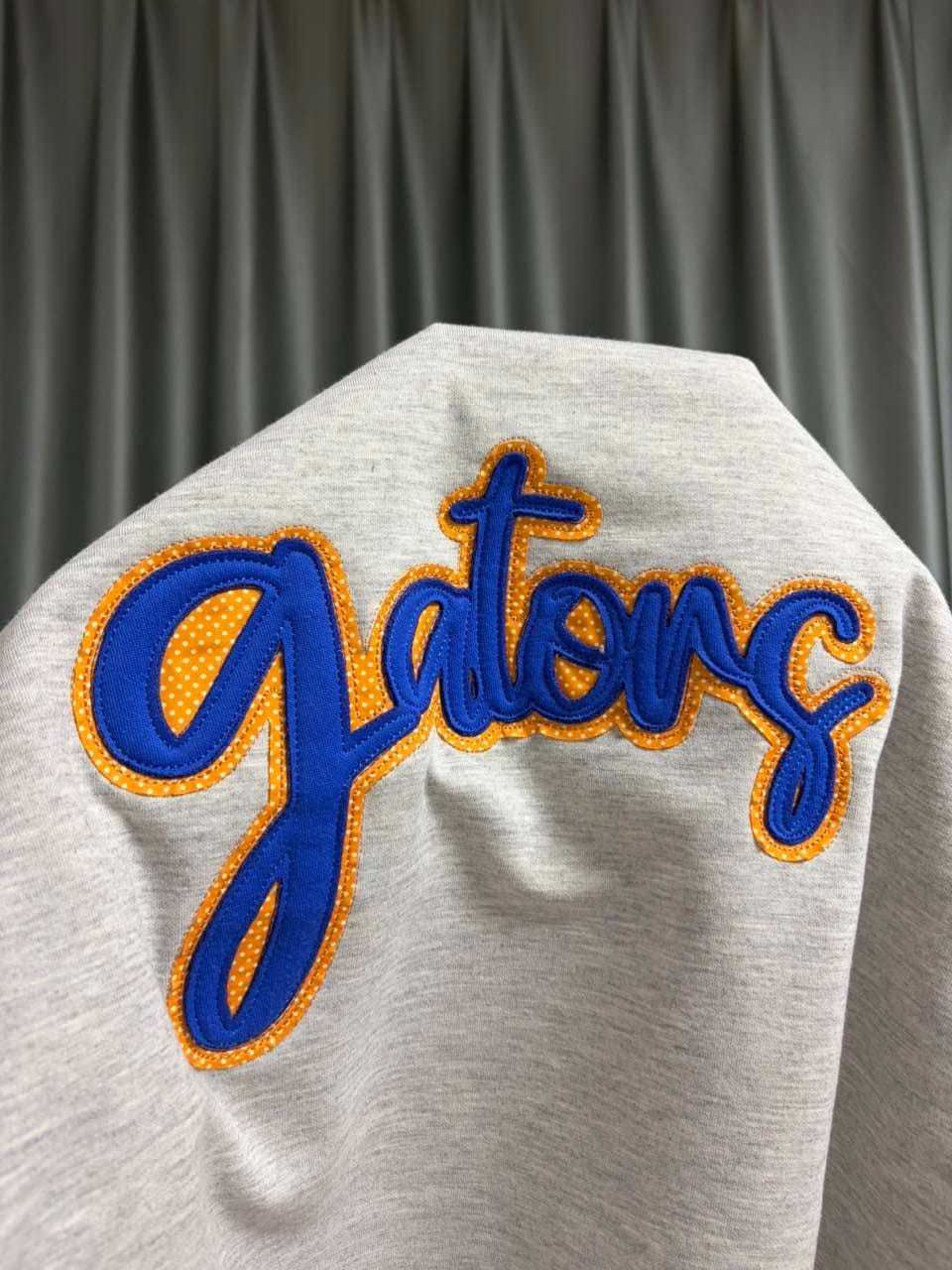 Customer photo review of Custom Embroidered Sweatshirt, Applique Sweatshirt, Gameday Sweatshirt, Sports Apparel, Spirit Wear | Game Day Wear