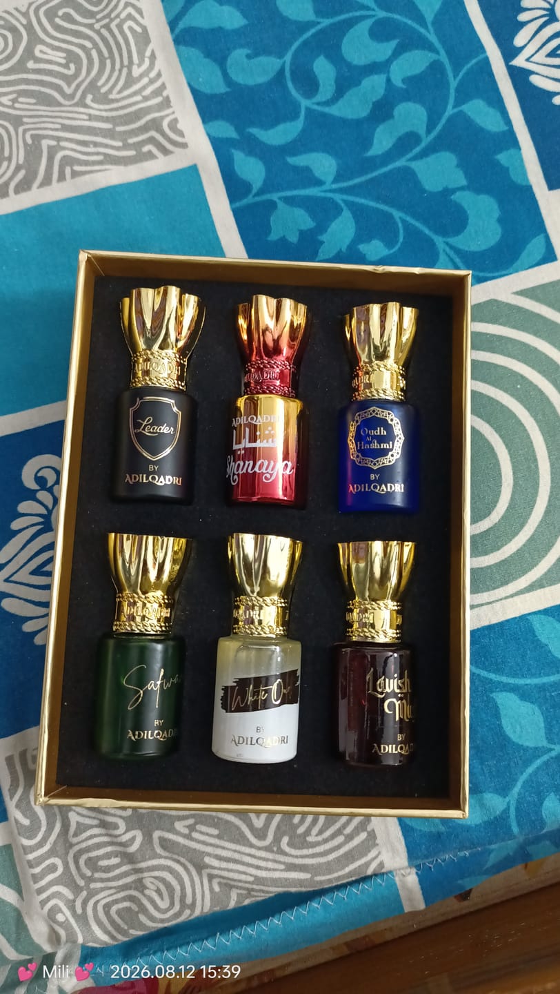 Customer photo review of Assorted Luxury Attar Perfume Gift Set (6 × 5.5Ml)