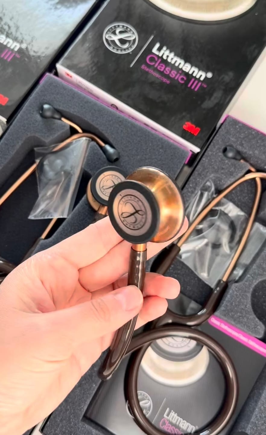 Customer photo review of Littmann Classic III Monitoring Stethoscope: Chocolate & Copper 5809