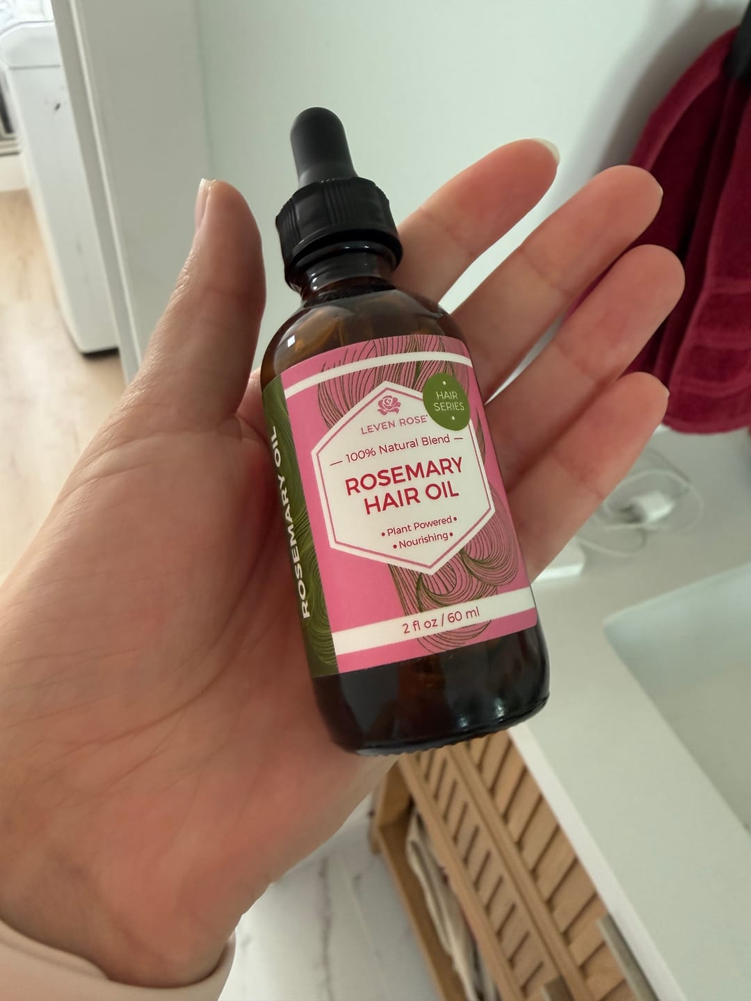 Customer photo review of Rosemary Hair Oil