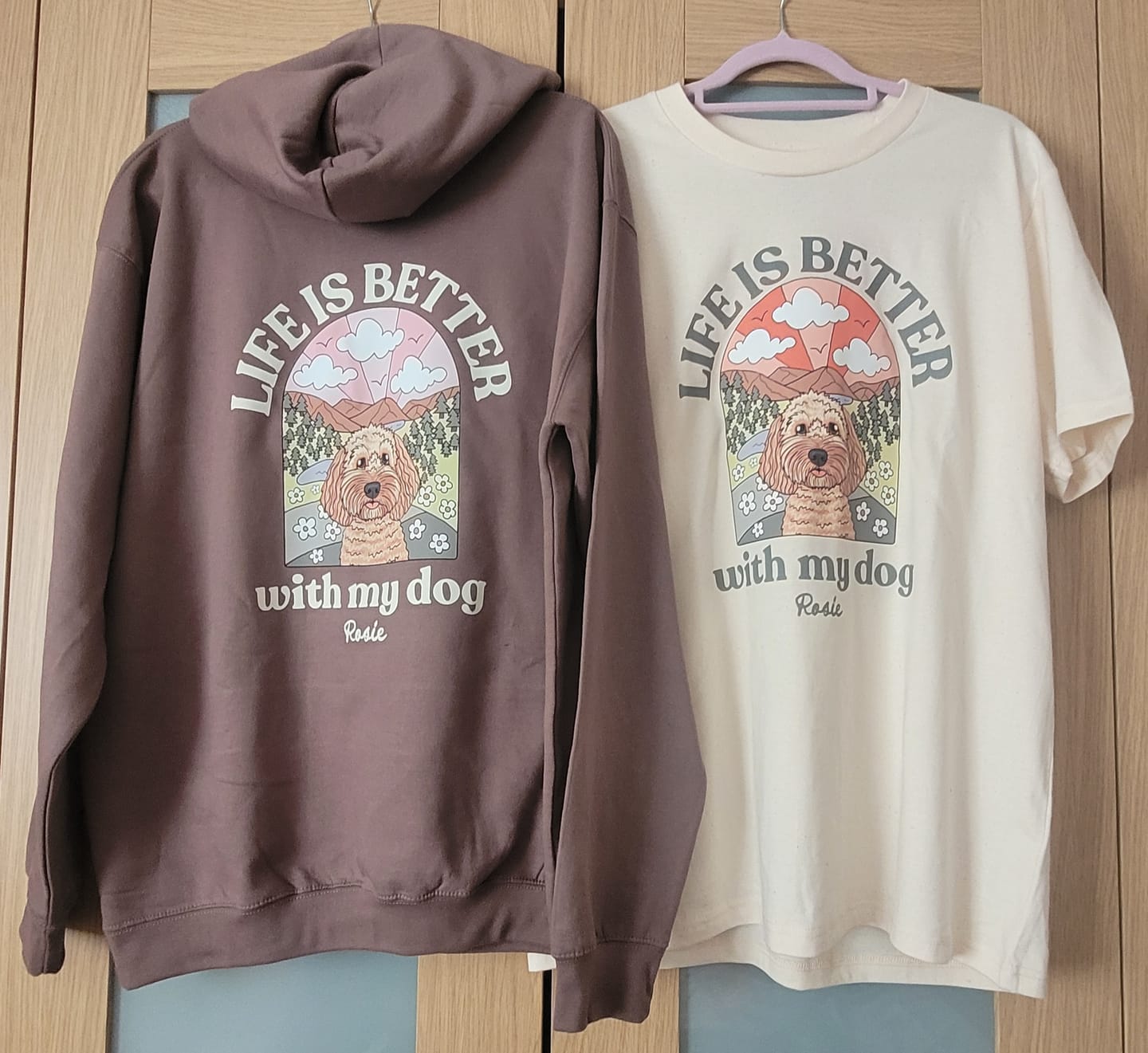 Customer photo review of Matching Personalised Hoodie and Tee Bundle