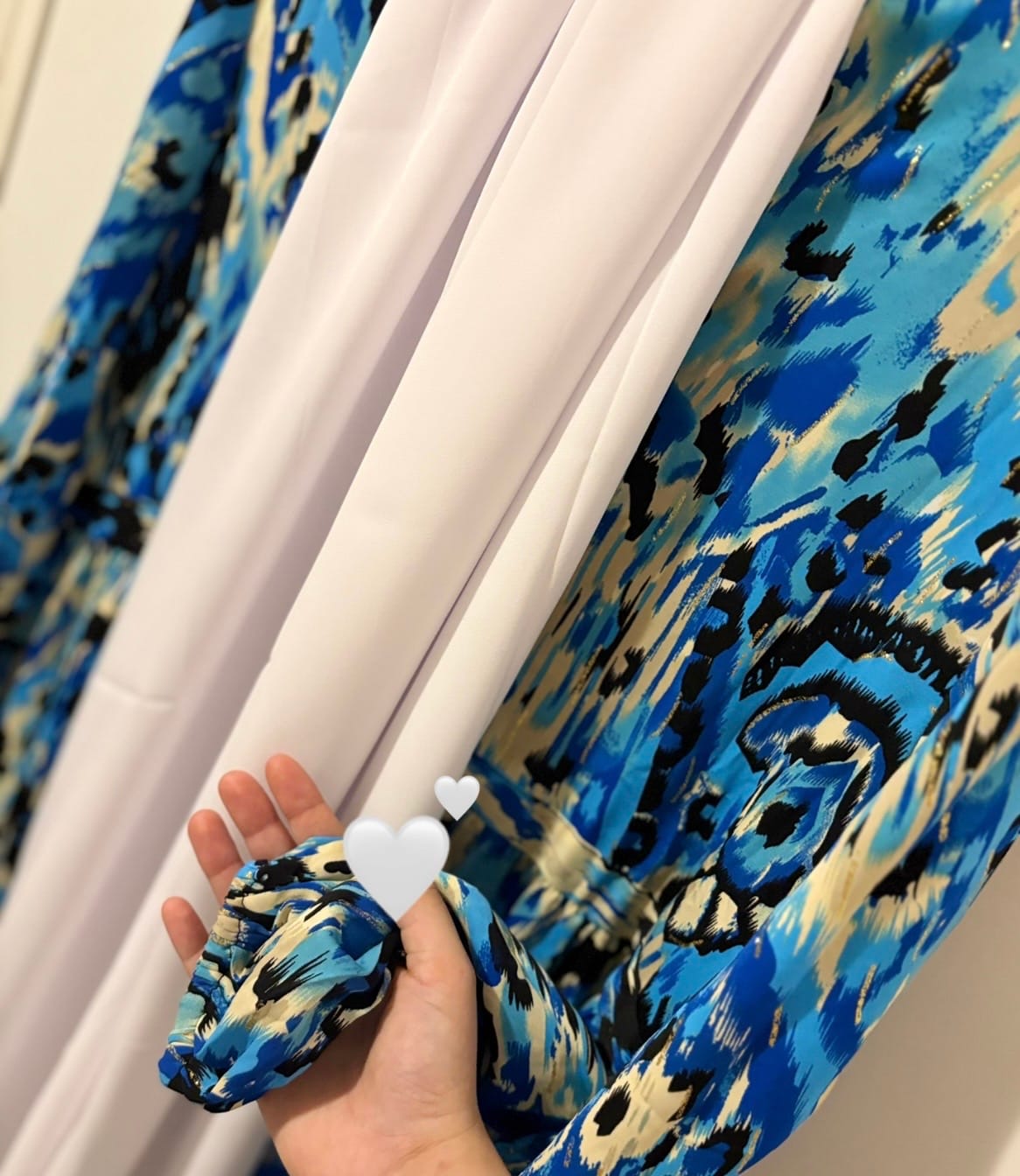 Customer photo review of sketched dress Blu