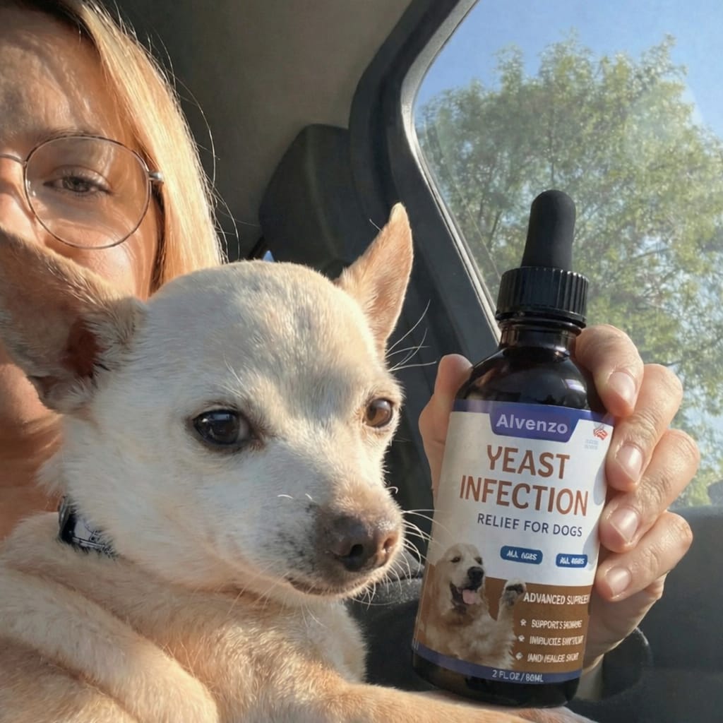 Customer photo review of Fórmula Veterinaria Natural para Eliminar Hongos en Perros