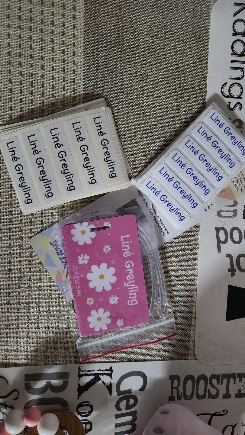 Customer photo review of Colour Bag Tags - Designer themes