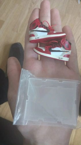 Customer photo review of AJ1 Collection | Mini Sneakers Keychain