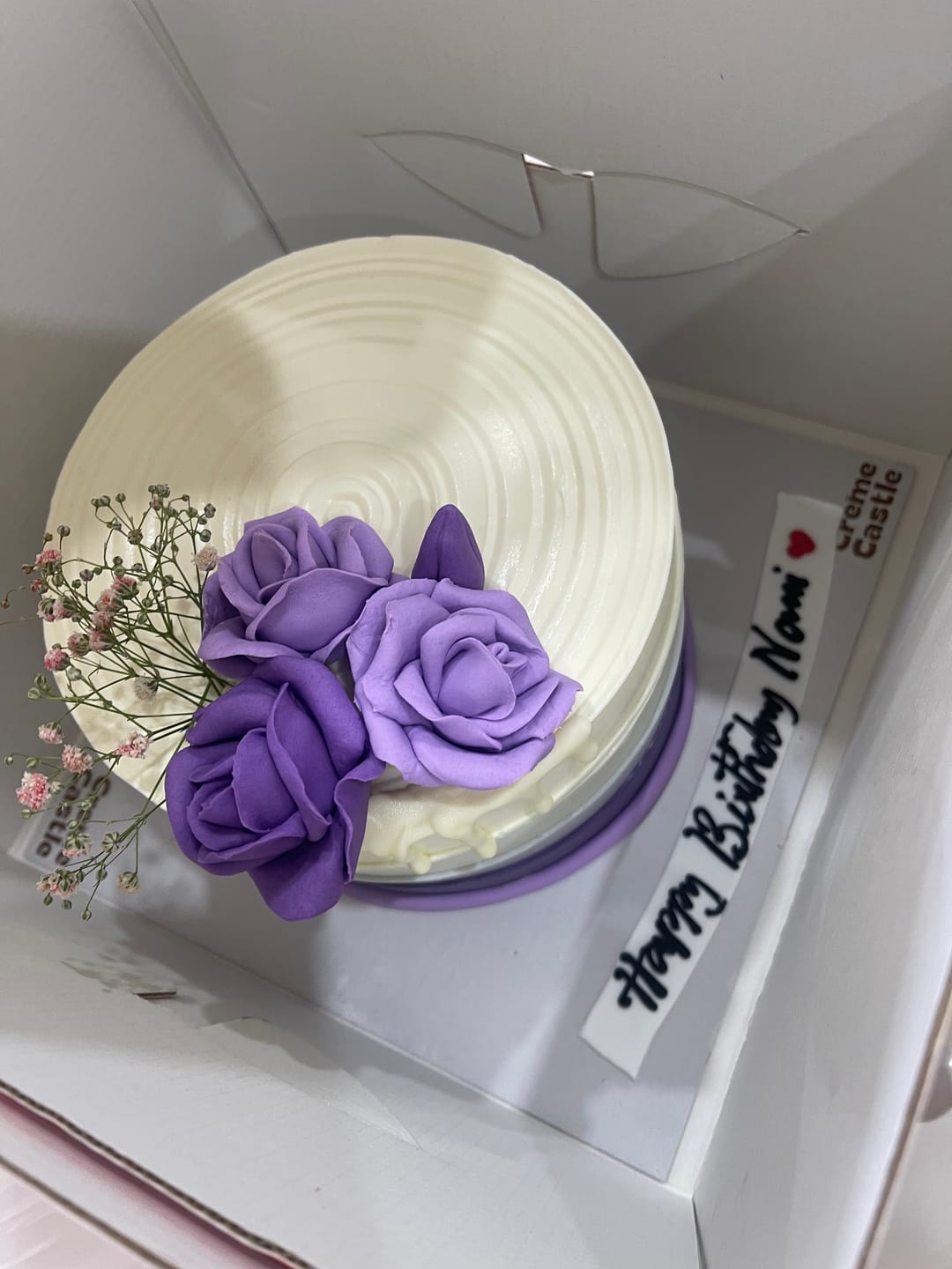 Customer photo review of Floral Ombre Cake