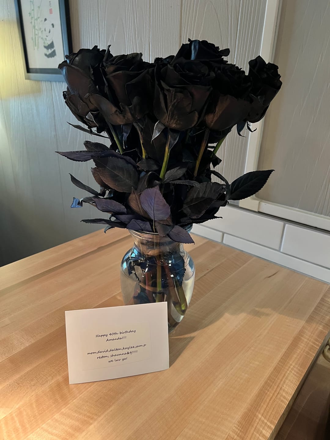 Customer photo review of Black Roses