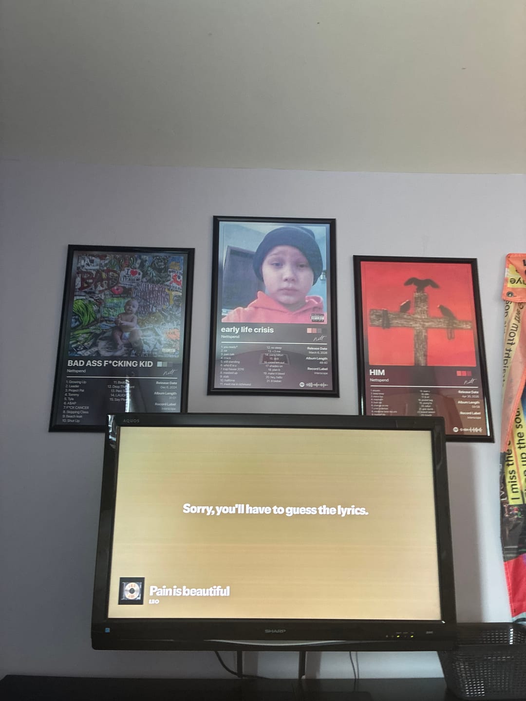 Customer photo review of Nettspend BAD ASS F*CKING KID Album Poster