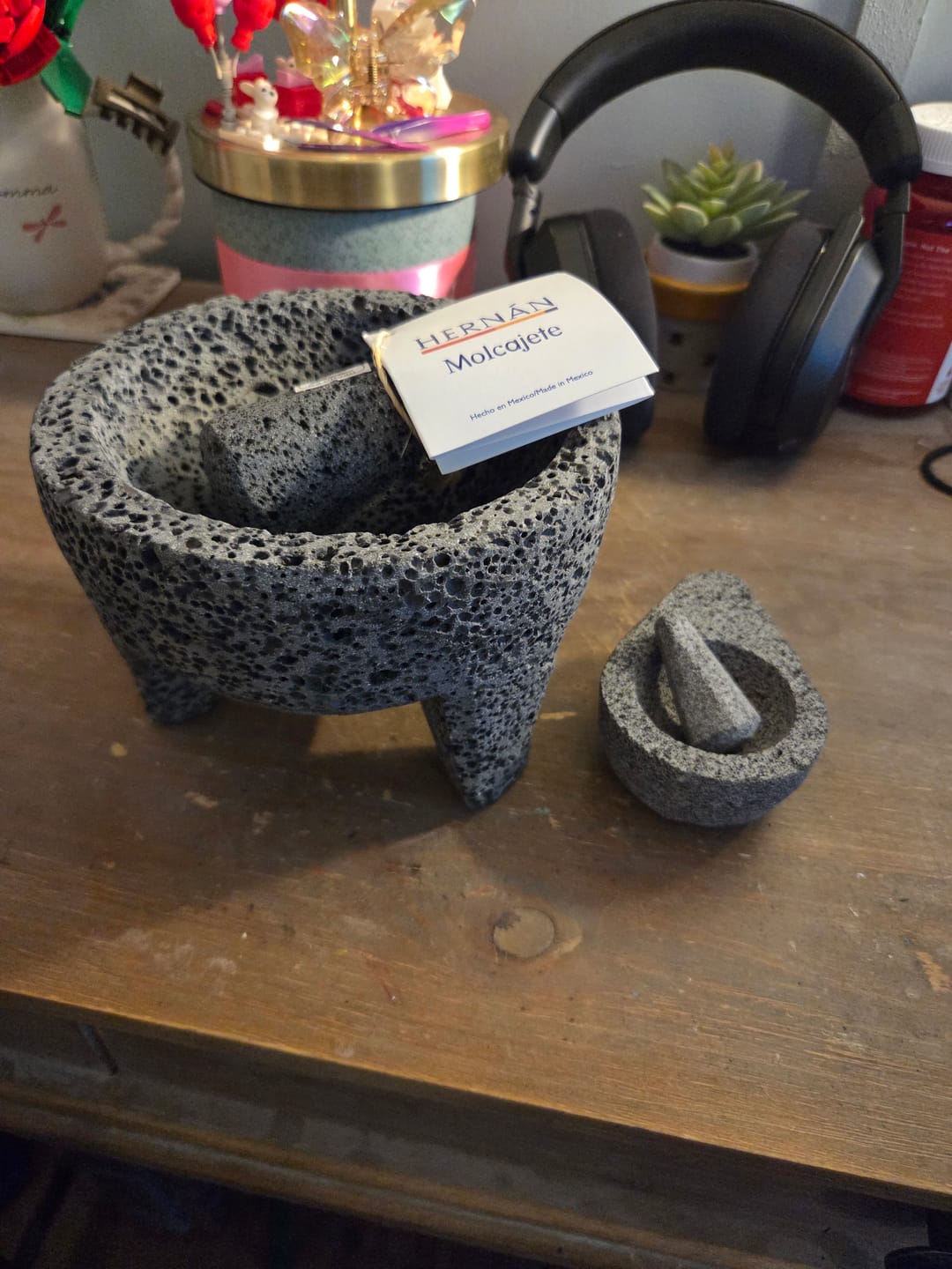 Customer photo review of MOLCAJETE – Authentic Mexican Stone Mortar & Pestle