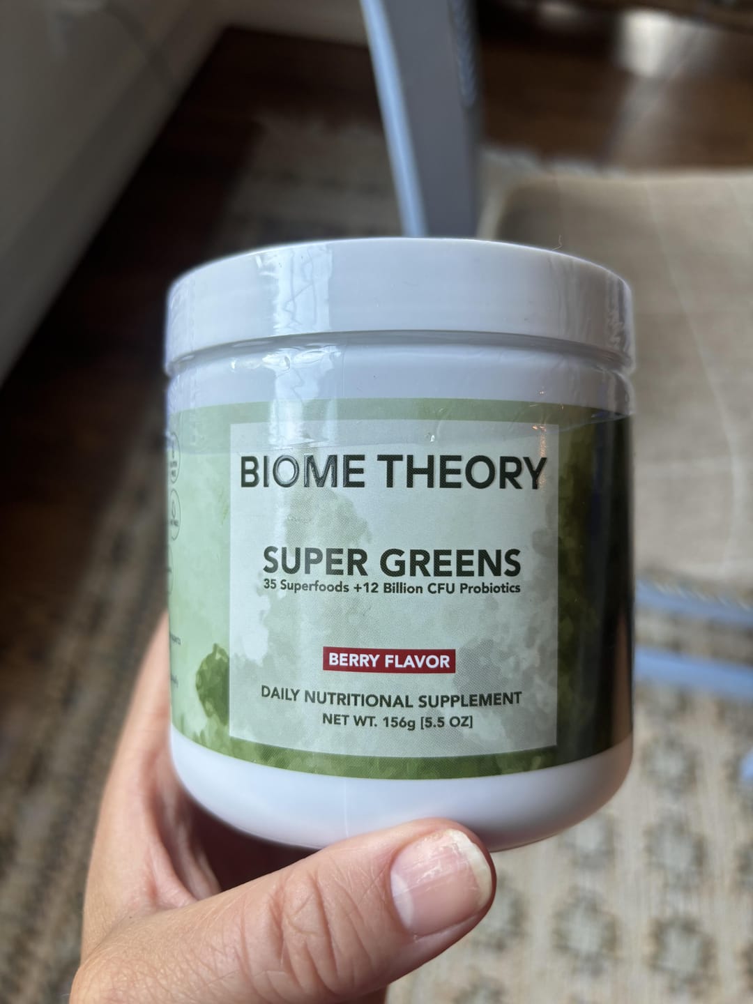 Customer photo review of Biome Theory Super Greens (Berry Flavor)