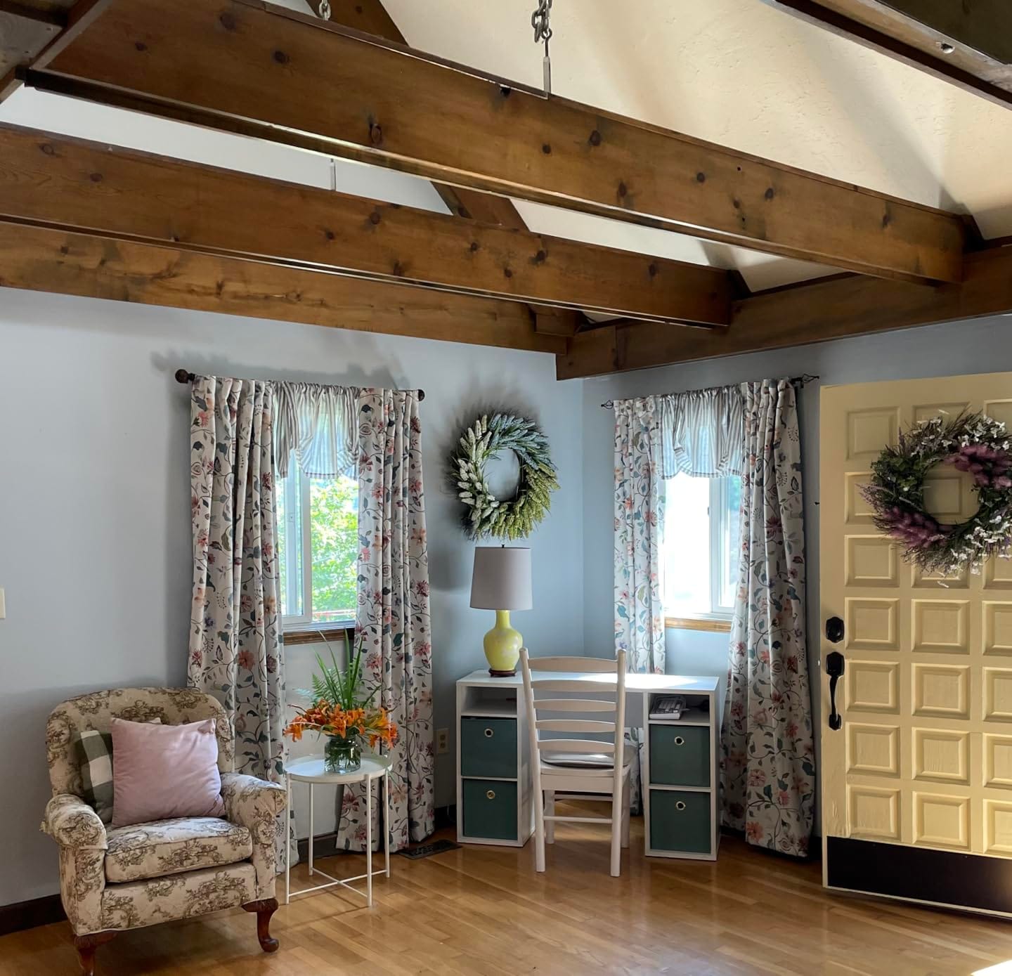 Customer photo review of Hannah Floral Blackout Curtains (2 Panels)