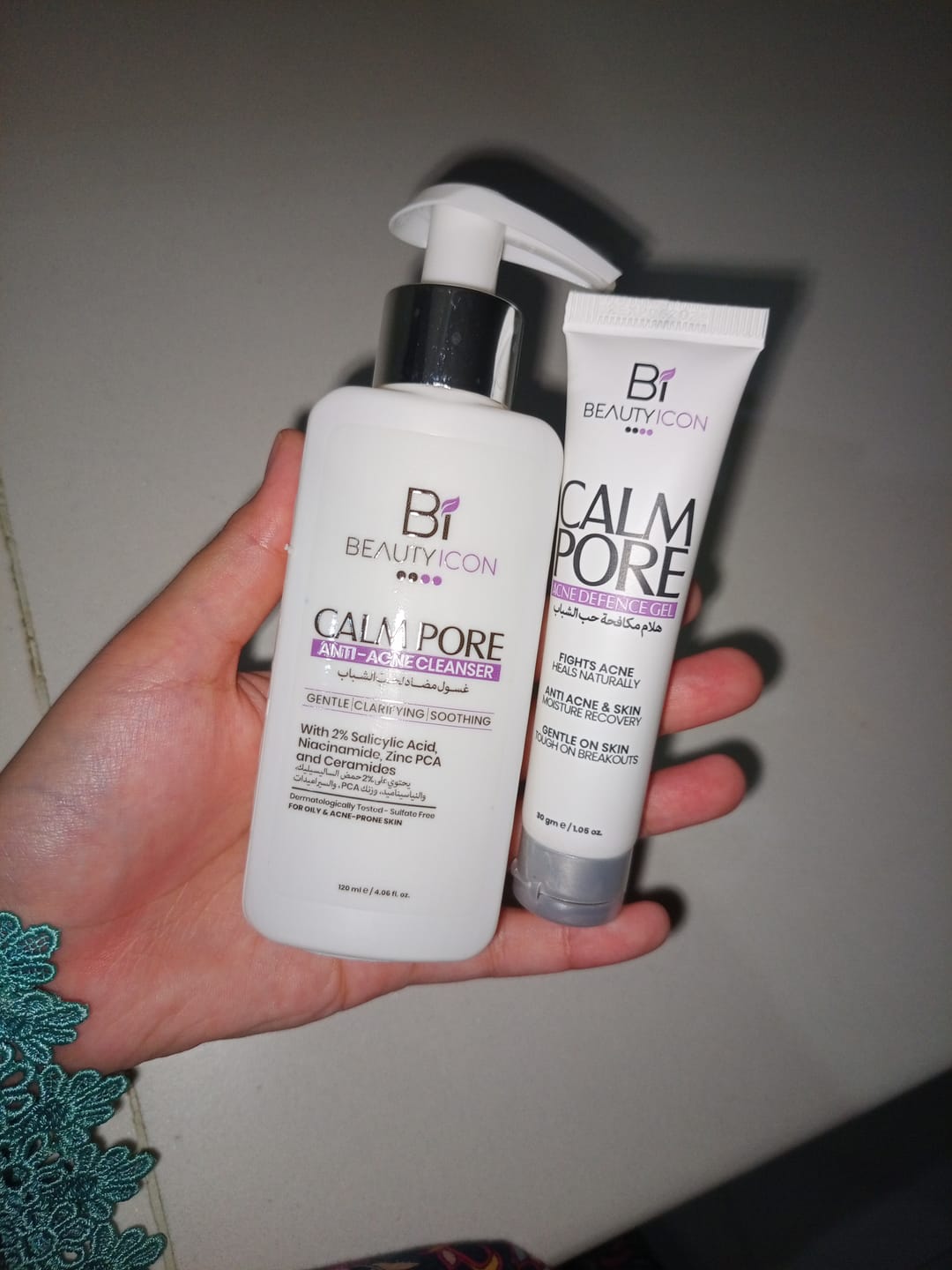 Customer photo review of Calm Pore Acne Control Duo (Acne Defense Gel + Anti-Acne Cleanser)