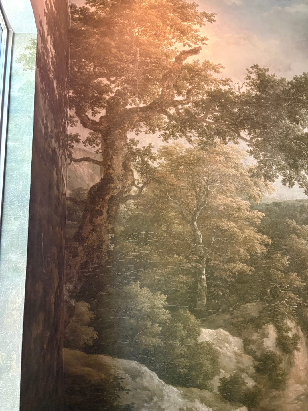 Customer photo review of Sylvia - Forest Waterfall Landscape Painting Wallpaper Mural