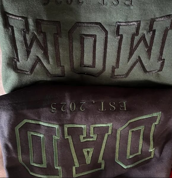 Customer photo review of Custom Embroidered Comfort Colors Grandma and Grandpa Sweatshirt, Gift for Grandma/Grandpa