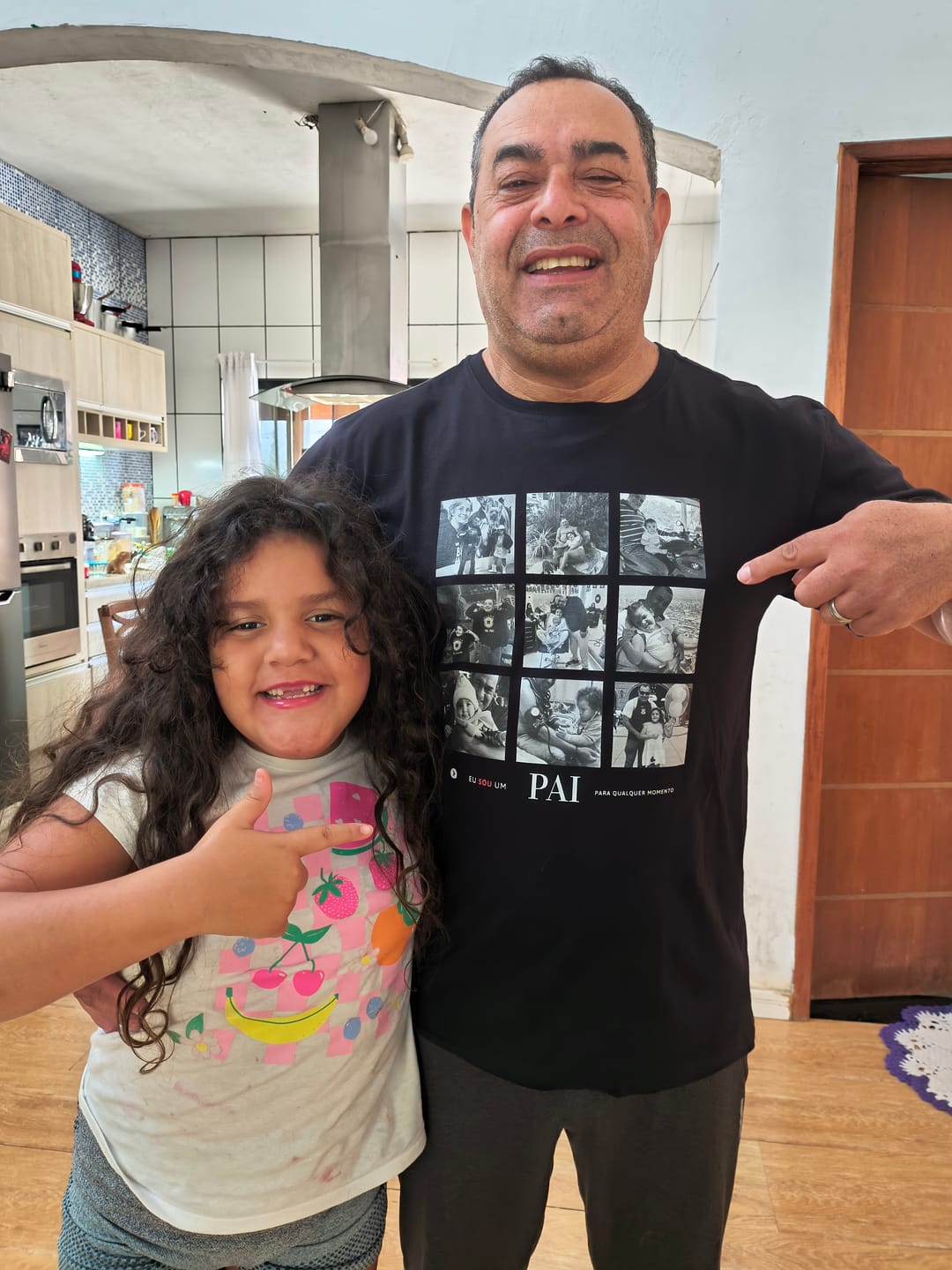 Customer photo review of Camiseta personalizada dia dos Pais - PAI PARA TODO MOMENTO - PRETA - Algodão 100%