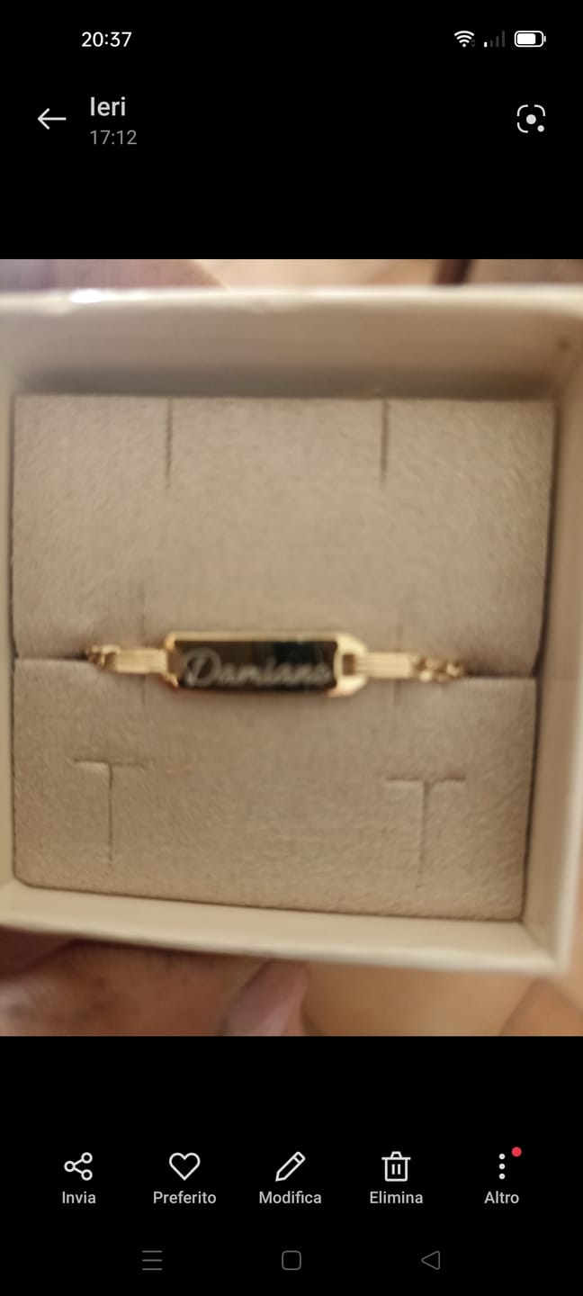 Customer photo review of Bracciale Nome Bimbo
