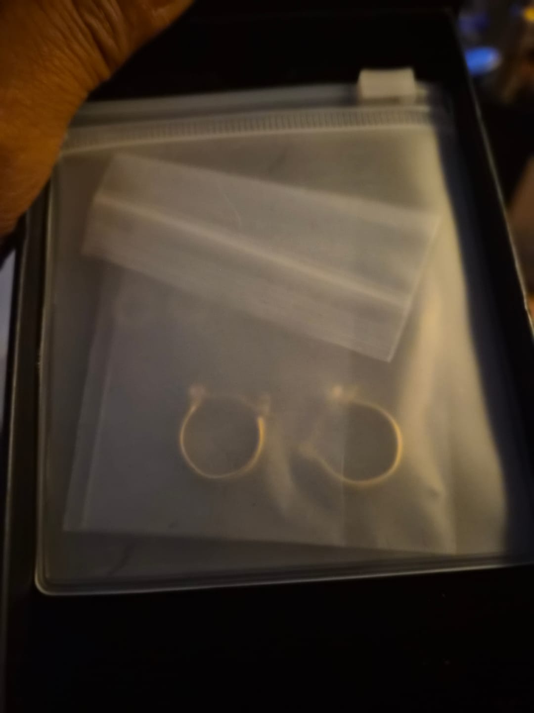 Customer photo review of Bold Dome Hoop Earrings