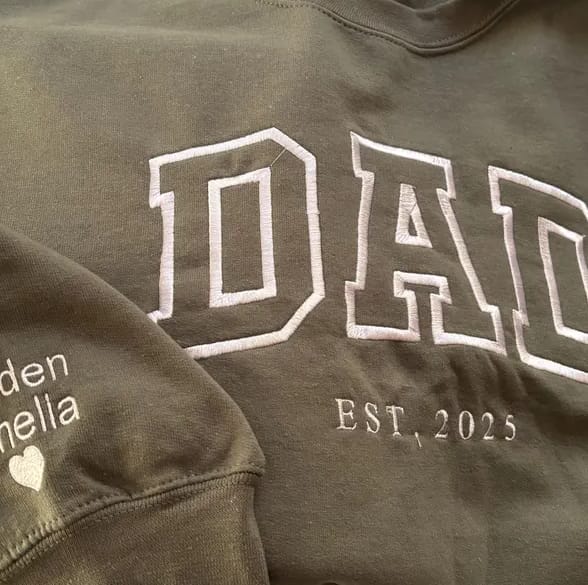Customer photo review of Custom Embroidered Comfort Colors Grandma and Grandpa Sweatshirt, Gift for Grandma/Grandpa